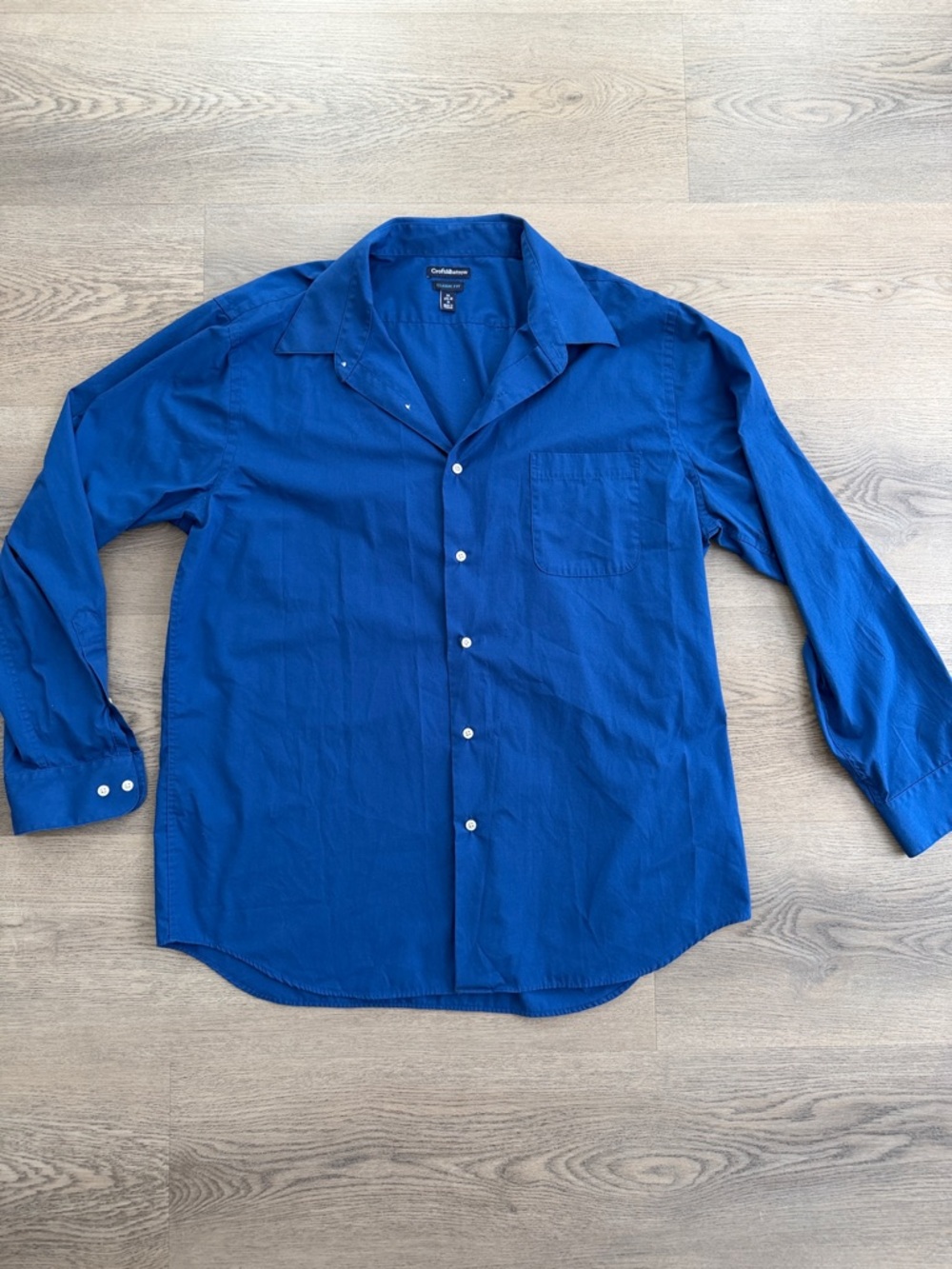 Men’s croft & barrow Royal Blue Long-Sleeve Button-Up Shirt